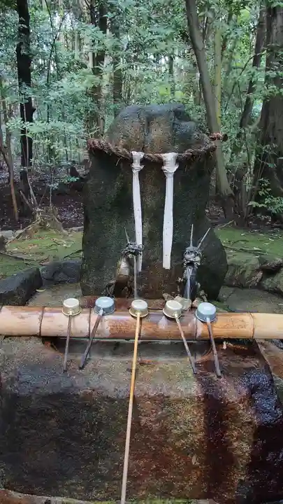 龍田大社の手水舎