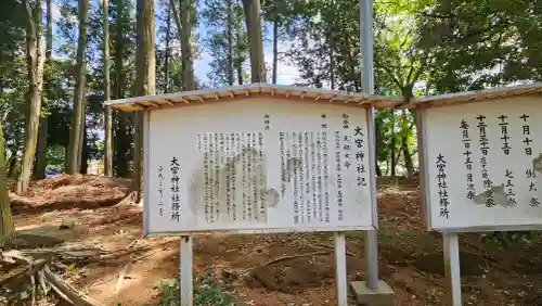大宮神社の{uncategorized: "未分類", other: "その他", undefined: "問題あり", building: "その他建物", grave: "お墓", sacred_gate: "鳥居", guardian: "狛犬", statue: "像", buddha: "仏像", history: "歴史", nature: "自然", garden: "庭園", animal: "動物", pagoda: "塔", temizu: "手水舎", mountain_gate: "山門・神門", sanctuary: "本殿・本堂", subordinate: "末社・摂社", art: "芸術", scenery: "景色", jizo: "地蔵", ema: "絵馬", goshuin: "御朱印", omikuji: "おみくじ", items: "授与品その他", amulet: "お守り", goshuincho: "御朱印帳", eats: "食事", festival: "お祭り", votive_dance: "神楽", shichigosan: "七五三参", wedding: "結婚式", experience: "体験その他", initially: "初詣", around: "周辺", anti_infection: "感染症対策"}