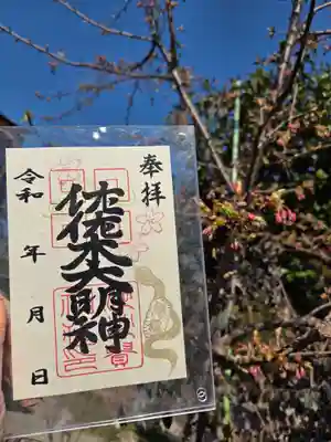 季節の御朱印　春分・清明
　昇蛇　と　桜　と　春風　700円