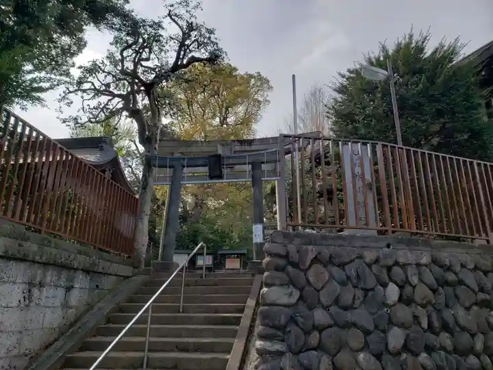 上高田氷川神社の鳥居