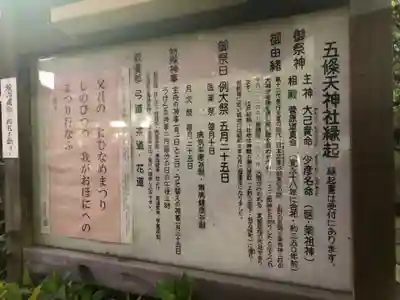 五條天神社の歴史