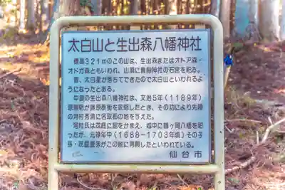 太白山生出森八幡神社（岳宮）(宮城県)