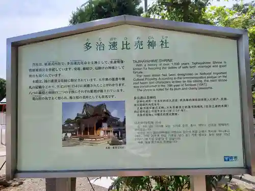 多治速比売神社の歴史