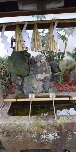 龍王宮秀郷社（橋守神社）の手水舎