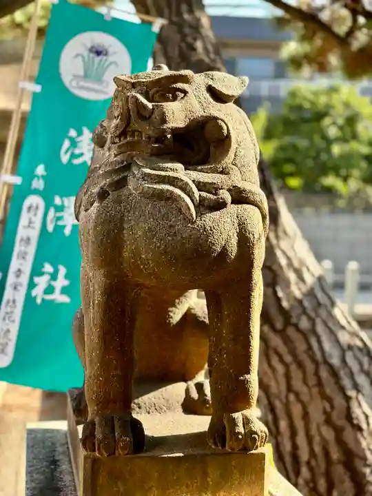 浅澤社(住吉大社境外末社)の狛犬