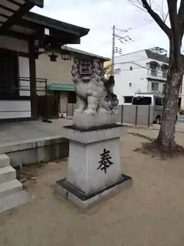 長柄八幡宮の狛犬