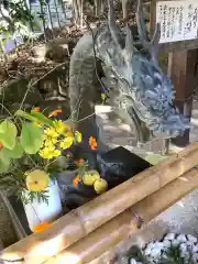 蝮ヶ池八幡宮の手水