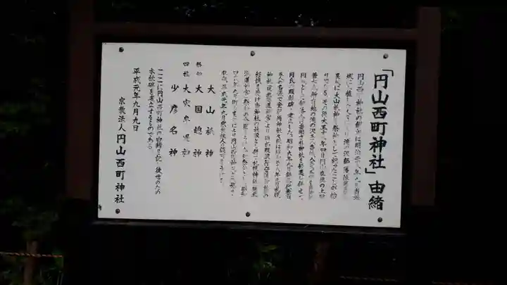円山西町神社の歴史