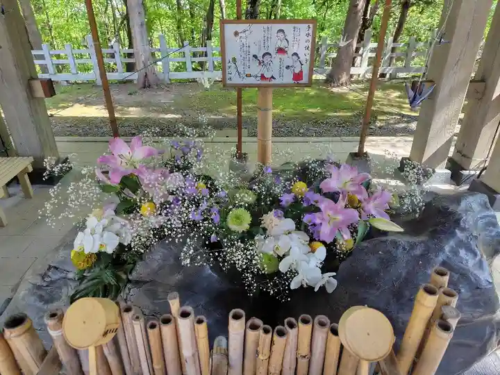 上川神社の手水舎
