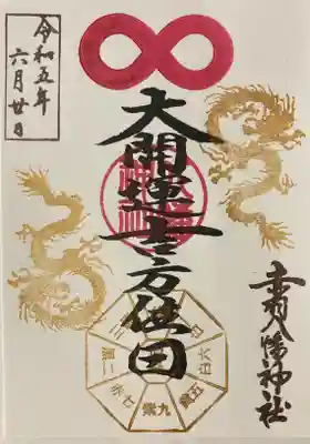 6/20の大開運吉方位の書き置き御朱印です。