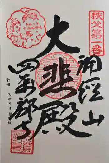秩父札所1番 四萬部寺の御朱印 2026年04月