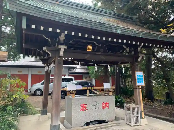 自由が丘熊野神社の手水舎