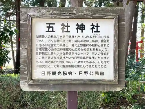 五社神社の歴史