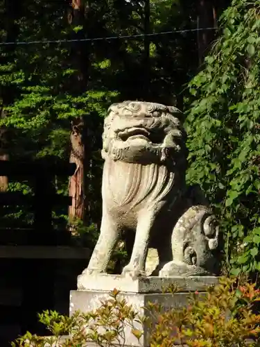 山中浅間神社の狛犬