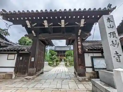 頂妙寺の山門